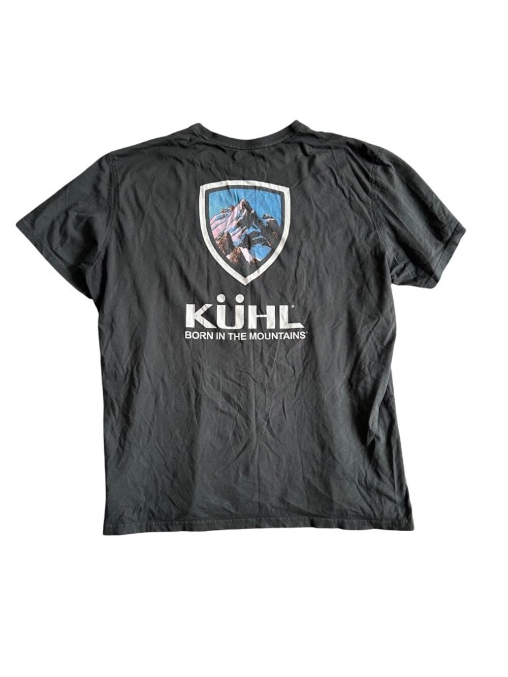 Kühl Mens Sz XXL Organic Cotton Logo T-Shirt Black Short Sleeve Casual Tee